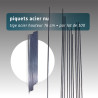 Piquet acier nu 76cm  - lot de 1250
